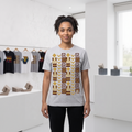 T-shirt Unisexe Gris Chiné -  Motif Géométrique Ethnique Chic | Groupe BECCAR